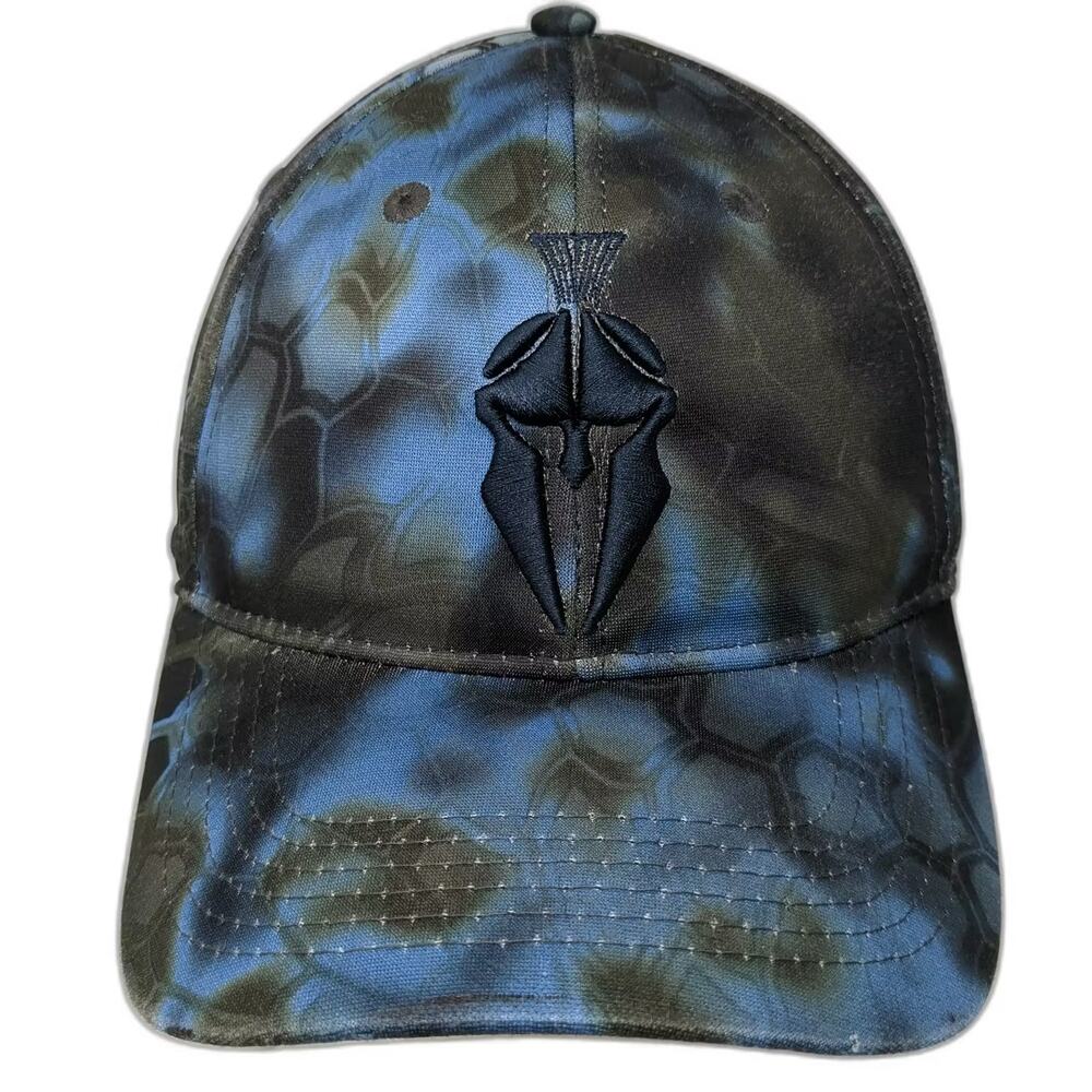 Kryptek Blue Camo Spartan Logo Baseball Cap Hat One Size Adjustable Strapback